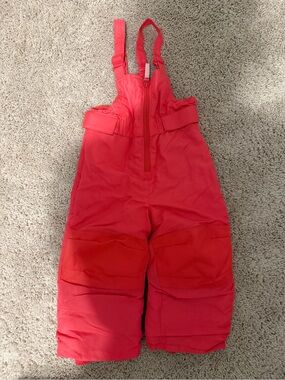 Cherokee Bright Red Kids Snow Overalls